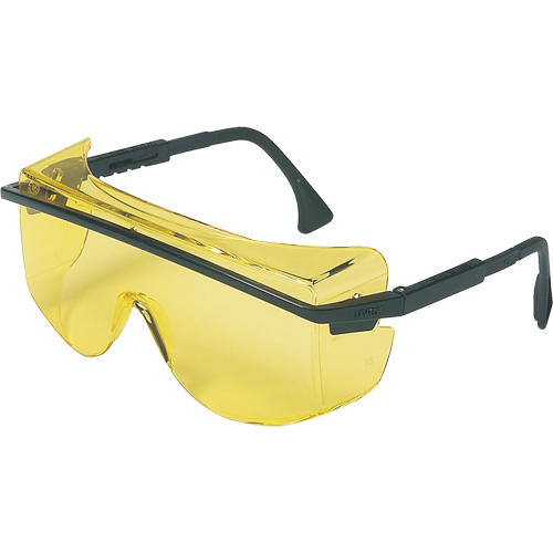 Lunettes de s&eacute;curit&eacute; Uvex Astrospec OTG 3001, Lentille Ambr&eacute;e, Anti-&eacute;gratignures, ANSI Z87+/R&eacute;pond ou surpasse la norme CSA Z94.3 Southpoint Industrial Supply