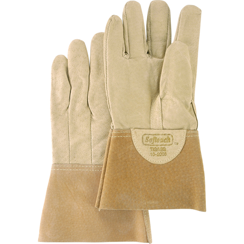 Softouch Welding Gloves, Pigskin Leather, Size Medium Southpoint Industrial Supply
