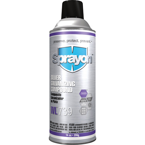 Compos&eacute; de galvanisation argent WL739, Canette a&eacute;rosol Southpoint Industrial Supply