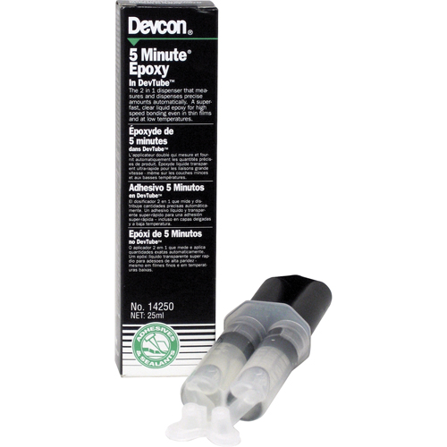 Adh&eacute;sif 5 minutes, 25 ml, Cartouche double, Deux composants, Transparent Southpoint Industrial Supply