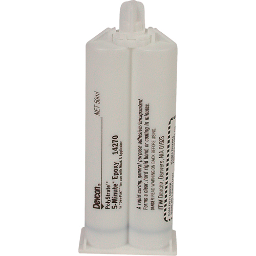 Adh&eacute;sif 5 minutes, 50 ml, Cartouche double, Deux composants, Transparent Southpoint Industrial Supply