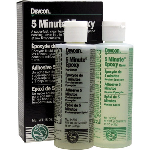 Adh&eacute;sif 5 minutes, 444 ml, Bouteille, Deux composants, Transparent Southpoint Industrial Supply
