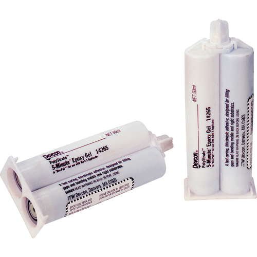 Adh&eacute;sif 5 minutes, 50 ml, Cartouche double, Deux composants, Transparent Southpoint Industrial Supply