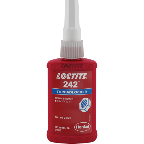 Compos&eacute; de blocage 242, Bleu, Moyen, 50 ml, Bouteille Southpoint Industrial Supply