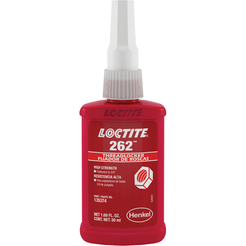 Threadlocker 262 , Red, High, 50 ml, Bottle Southpoint Industrial Supply