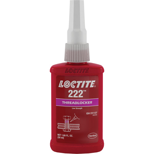 222 Threadlocker, Purple, Low, 50 ml, Bottle Southpoint Industrial Supply