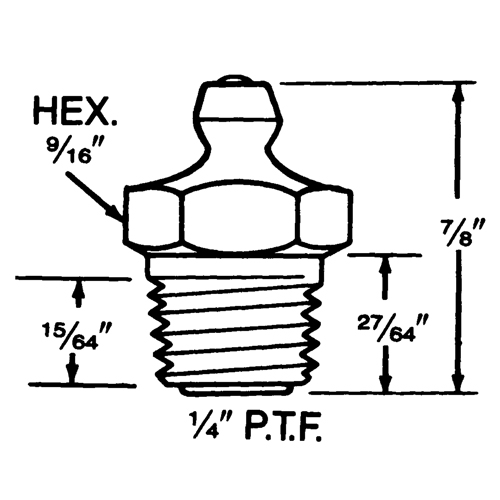Raccord, Filetage de 1/4"-18 Southpoint Industrial Supply
