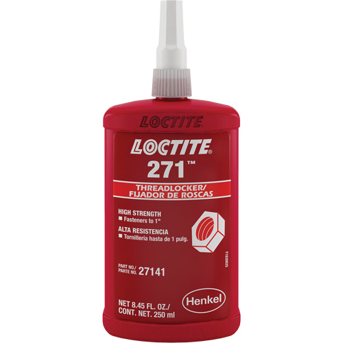 Threadlocker 271 , Red, High, 250 ml, Bottle Southpoint Industrial Supply