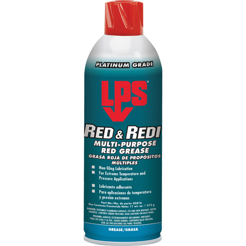 Graisse rouge Red & Redi tout usage, 16 oz, Canette a&eacute;rosol Southpoint Industrial Supply