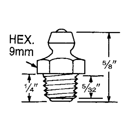 Fitting, 8 mm Thread Southpoint Industrial Supply