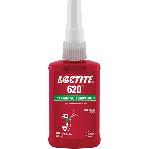 Compos&eacute; de retenue 620 haute temp&eacute;rature, 50 ml, Bouteille, Vert Southpoint Industrial Supply