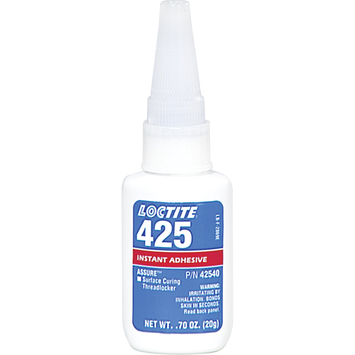 Assure 425 Surface Curing Threadlocker, Blue, Medium, 20 g, Bottle Southpoint Industrial Supply