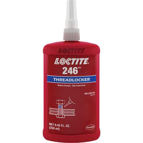 Threadlocker 246 High Temperature, Blue, Medium, 250 ml, Bottle Southpoint Industrial Supply