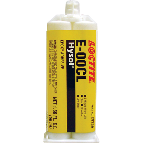 Hysol E-00CL Epoxy, Two-Part, Dual Cartridge, 97 g., Clear Southpoint Industrial Supply