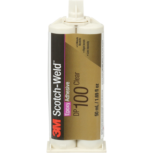 Adh&eacute;sif Scotch-Weld, 1,7 liq. oz., Cartouche double, Deux composants, Transparent Southpoint Industrial Supply
