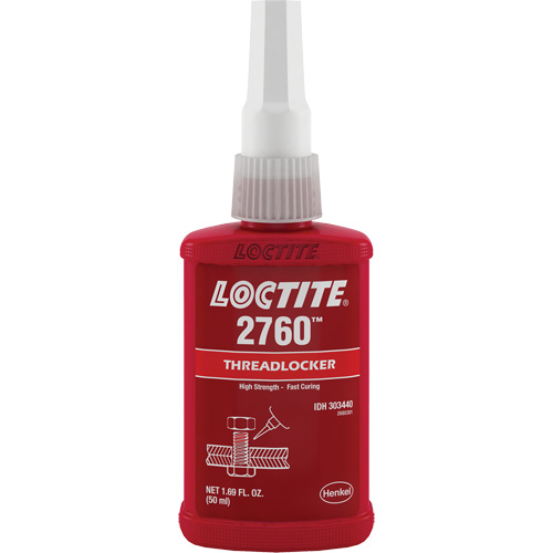 Compos&eacute; de blocage 2760 adh&eacute;sif instantan&eacute;, Rouge, &eacute;lev&eacute;, 50 ml, Bouteille Southpoint Industrial Supply