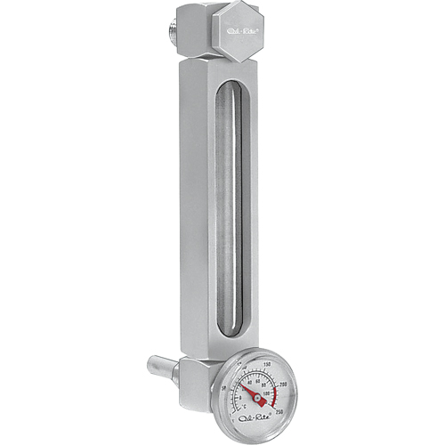 Aluminum Liquid Level Gauge, Threaded, 5" L, 205°F (96.11° C) Southpoint Industrial Supply