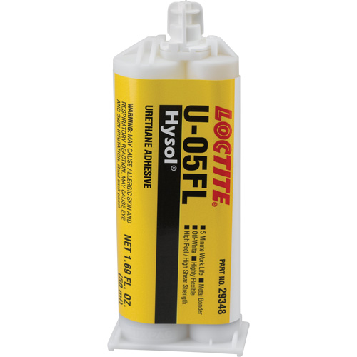 Adh&eacute;sif ur&eacute;thane Hysol U-05FL, Deux composants, Cartouche double, 90 g, Blanc cass&eacute; Southpoint Industrial Supply