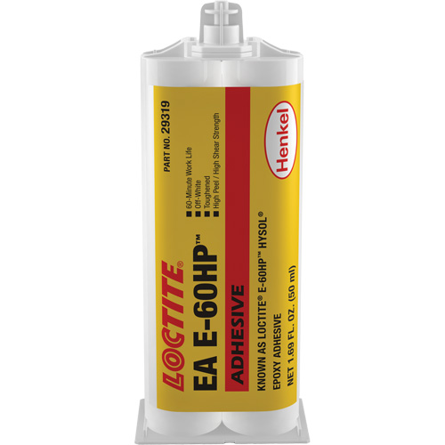 E-60HP Hysol&reg; Epoxy Adhesive, 50 ml, Dual Cartridge, Two-Part, Off-White Southpoint Industrial Supply