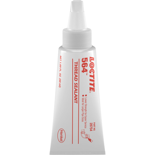 Produit d'&eacute;tanch&eacute;it&eacute; pour raccords filet&eacute;s 564, Tube, 50 ml, -53.9° C - 572° C/-65° F - 300° F Southpoint Industrial Supply