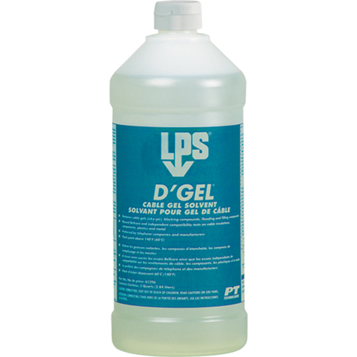 Solvant de gel D'Gel pour c&acirc;bles, 32 oz, Bouteille Southpoint Industrial Supply