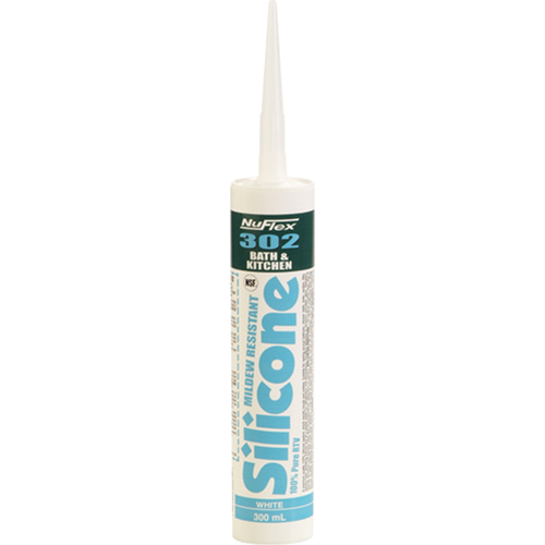 Scellant de silicone pour salle de bain et cuisine NuFlex 302 , 300 ml, Cartouche, Transparent Southpoint Industrial Supply