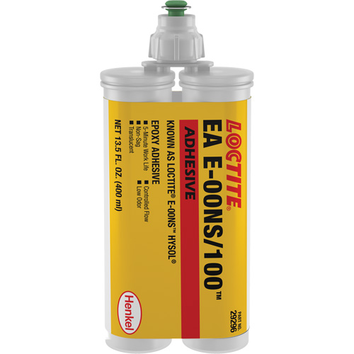 E-00NS Hysol Epoxy, 400 ml, Dual Cartridge, Two-Part, Translucent Southpoint Industrial Supply