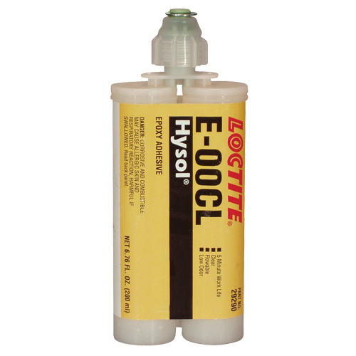 E-00CL Structural Adhesives, 200 ml, Dual Cartridge, Two-Part, Clear Southpoint Industrial Supply