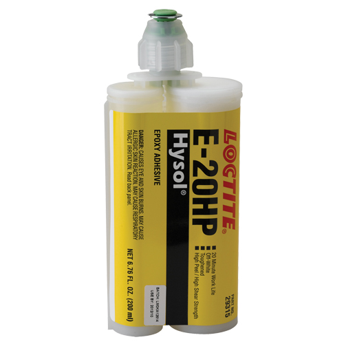 E-20P Fast Setting Structural Adhesives, 200 ml, Dual Cartridge, Two-Part, White Southpoint Industrial Supply