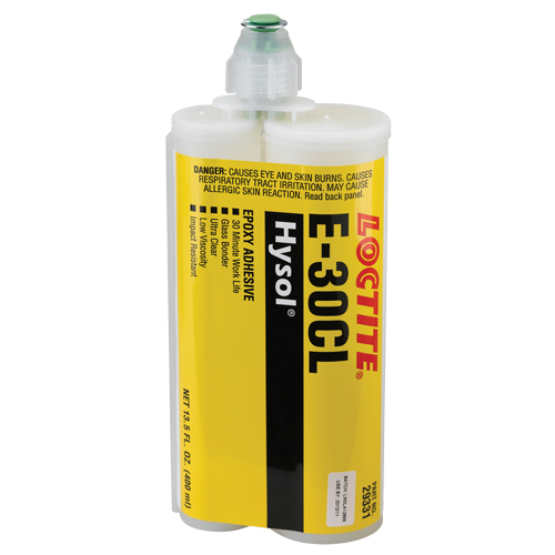 E-30CL Glass Bonder Structural Adhesive, 200 ml, Dual Cartridge, Two-Part, Ultra Clear Southpoint Industrial Supply