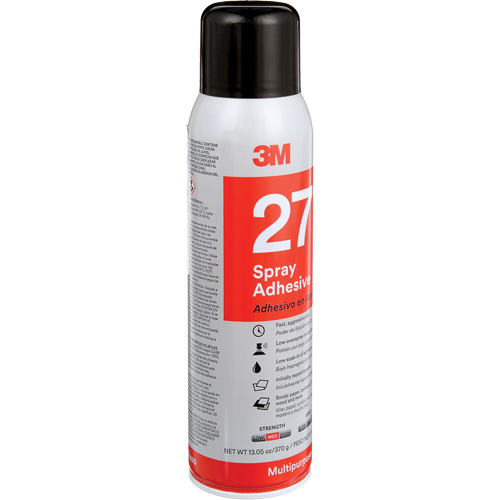 27 Multi-Purpose Spray Adhesive, Clear, Aerosol Can Southpoint Industrial Supply