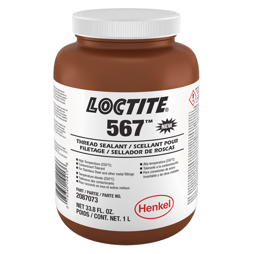 Scellant &agrave; filet haute temp&eacute;rature 567, Bouteille, 1 L,  Southpoint Industrial Supply