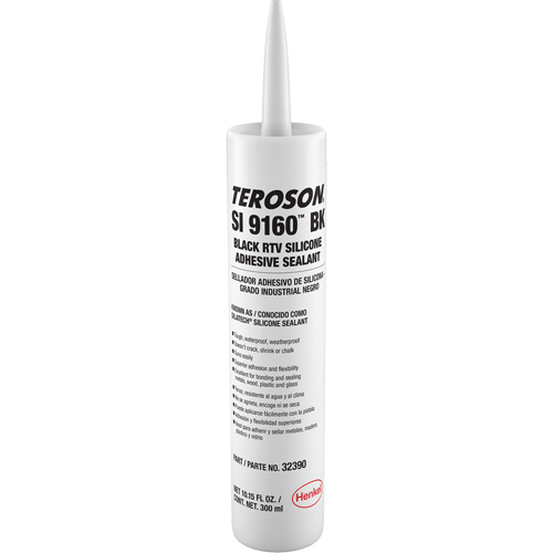 Teroson&reg; SI 9160 Silicone Sealant, Cartridge, Black Southpoint Industrial Supply