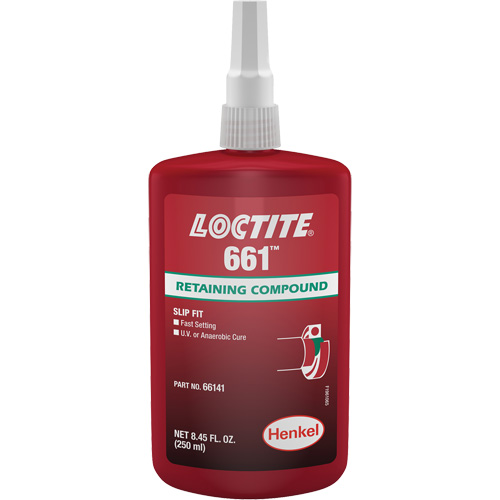 Compos&eacute; de retenue Loctite 661, 250 ml, Bouteille, Jaune Southpoint Industrial Supply