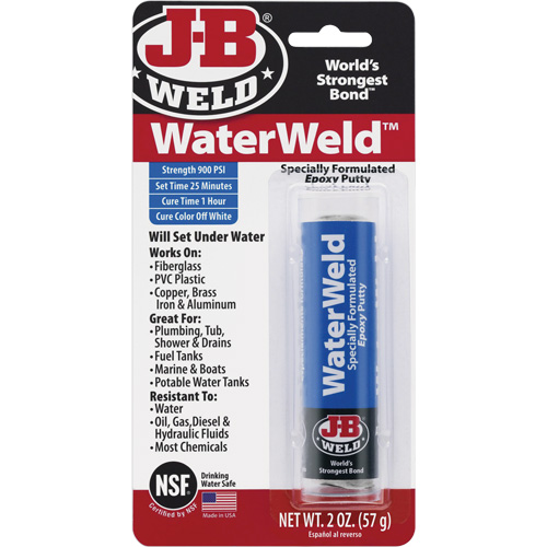 Colle &eacute;poxyde WaterWeld, 2 oz, B&acirc;ton, Blanc cass&eacute; Southpoint Industrial Supply