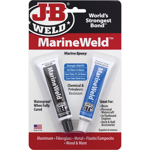 MarineWeld Epoxy, Two-Part, Tube, 3 oz., Grey Southpoint Industrial Supply