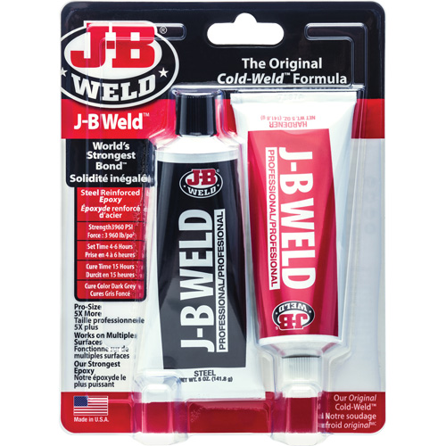 Colle &eacute;poxyde J-B Weld, Deux composants, Tube, 10 oz, Gris Southpoint Industrial Supply