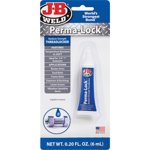 Compos&eacute; de blocage Perma-Lock, Bleu, Moyen, 6 ml, Tube Southpoint Industrial Supply