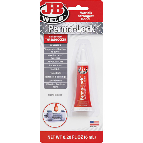 Perma-Lock Threadlocker, Red, High, 6 ml, Tube Southpoint Industrial Supply