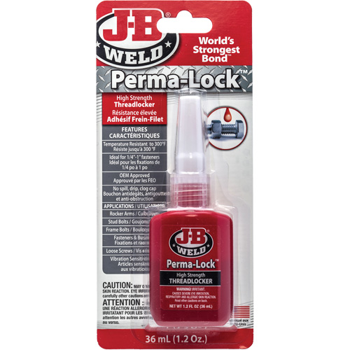 Compos&eacute; de blocage Perma-Lock, Rouge, &eacute;lev&eacute;, 36 ml, Bouteille Southpoint Industrial Supply
