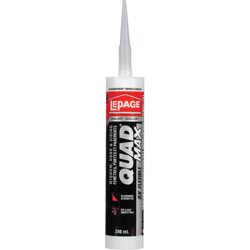 Quad&reg; Max Siding & Window Sealant, 280 ml, Tube, Black Southpoint Industrial Supply
