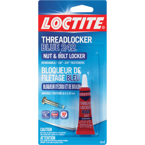 Compos&eacute; de blocage 242, Bleu, Moyen, 6 ml, Tube Southpoint Industrial Supply