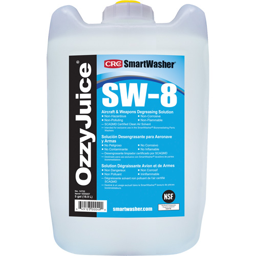 Solution de d&eacute;graissage pour avions et armes SW-8 SmartWasher Ozzyjuice, Cruche Southpoint Industrial Supply