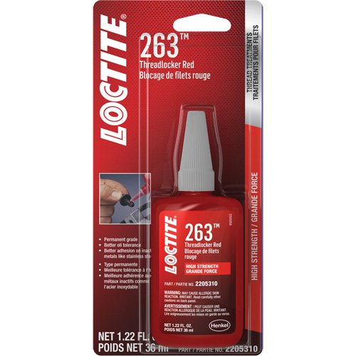Compos&eacute; de blocage 263, Rouge, &eacute;lev&eacute;, 36 ml, Bouteille Southpoint Industrial Supply