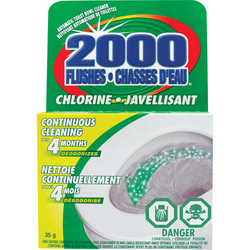 2000 Flushes&reg; Bleach Toilet Bowl Cleaner, 35 g, Tablet Southpoint Industrial Supply