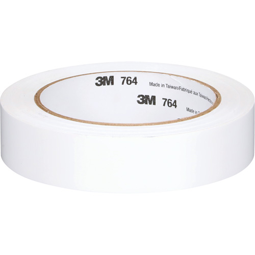 Ruban en vinyle pour travaux g&eacute;n&eacute;raux 764, 25,4 mm (1") la x 32,9 m (108') lo, 5 mils, Blanc Southpoint Industrial Supply