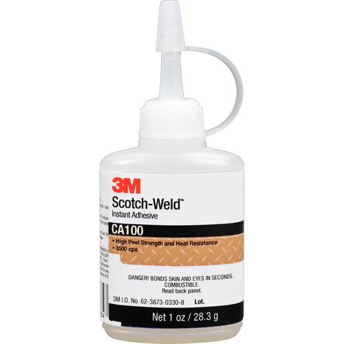 Scotch-Weld Instant Adhesive CA100, Off-White, Bottle, 1 oz. Southpoint Industrial Supply