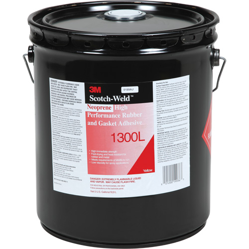 Adh&eacute;sif haute performance pour le caoutchouc et les joints, Seau, Jaune Southpoint Industrial Supply