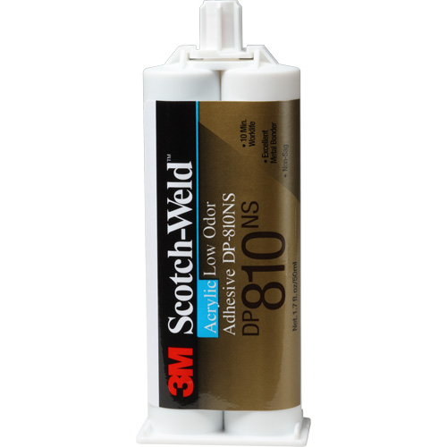 Adh&eacute;sif acrylique &agrave; faible odeur Scotch-Weld, Deux composants, Cartouche double, 1,7 oz, Blanc Southpoint Industrial Supply