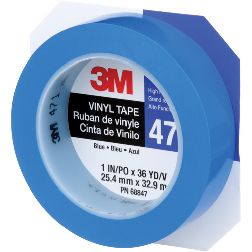 471 Vinyl Tape, 25.4 mm (1") W x 32.9 m (108') L, 5.3 mils, Blue Southpoint Industrial Supply